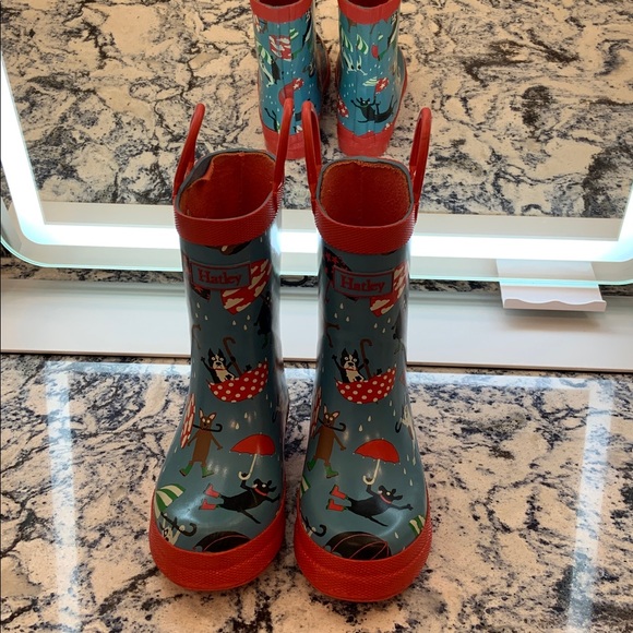 Hatley Kids' Red Rain Boots Size 8 - Picture 1 of 11